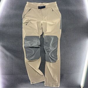 Black Diamond Men’s Tan Cargo Pants with Black Knee Reinforcements